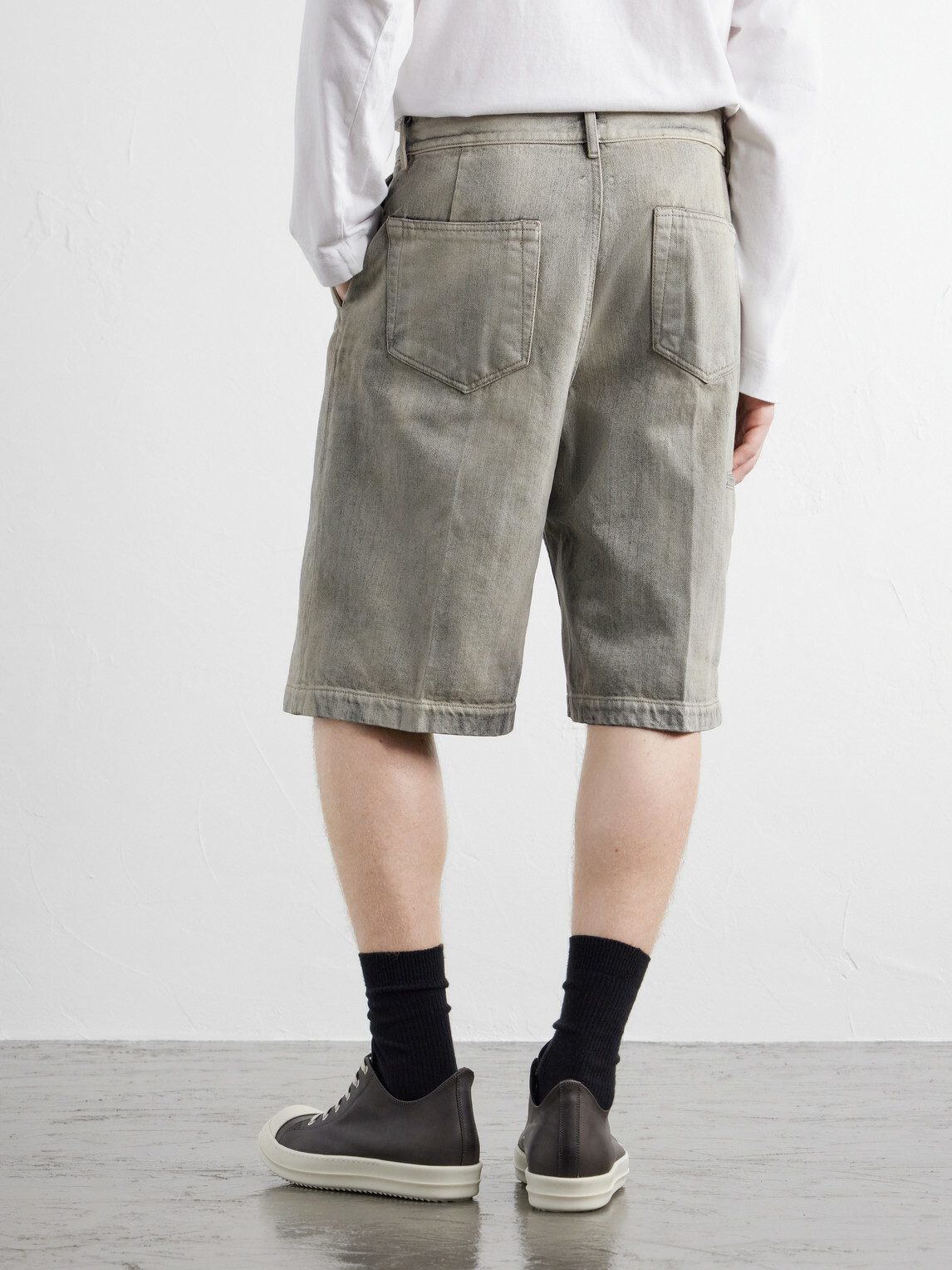 DRKSHDW by Rick Owens - Work Straight-Leg Denim Shorts - Gray