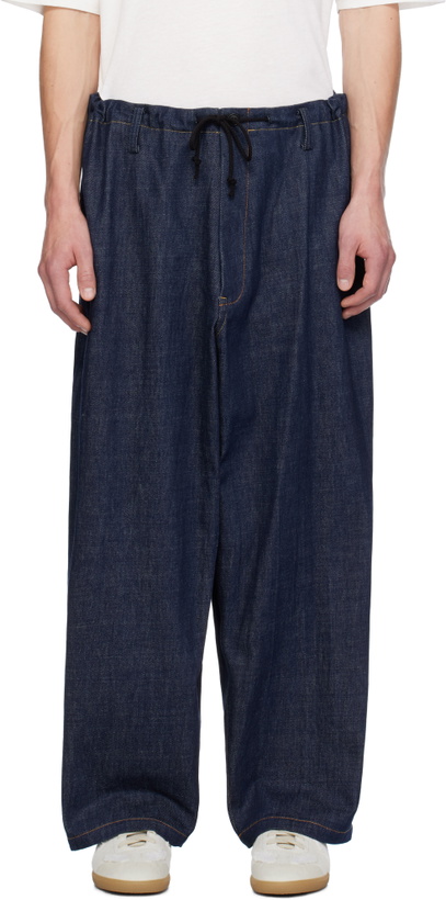 Photo: Y's For Men Navy Painter Jeans