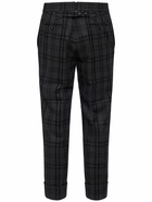 THOM BROWNE - Tartan Flannel Wool Pants