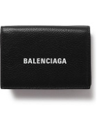 Balenciaga - Logo-Print Full-Grain Leather Trifold Wallet