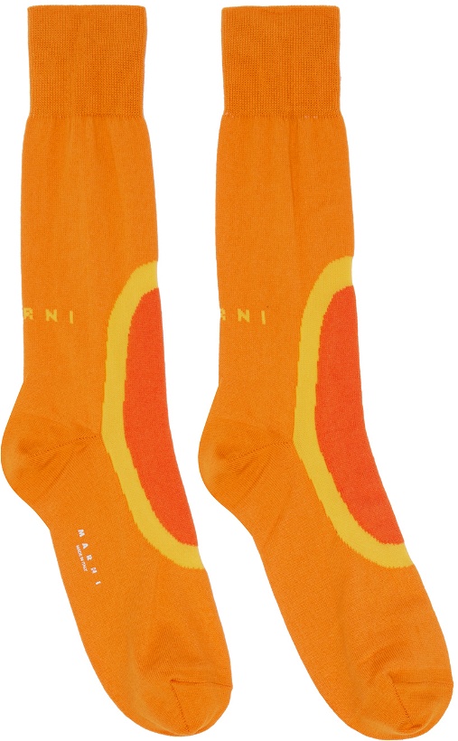 Photo: Marni Orange Jacquard Socks
