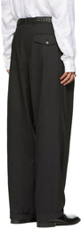 LU'U DAN Black Pleated 80's Trousers