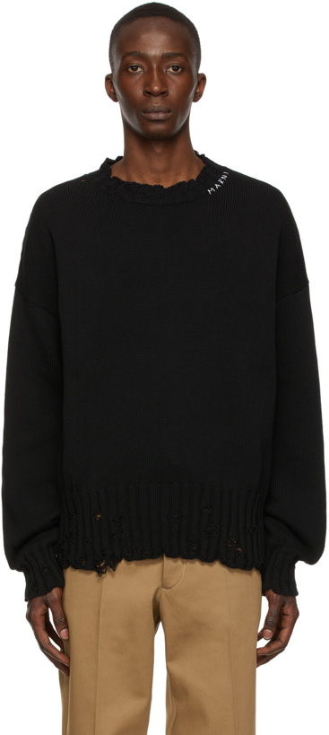 Photo: Marni Black Distressed Sweater