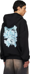 We11done Black Angel Rock Zip-Up Hoodie