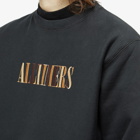 Alltimers Men's Midtown Heavyweight Embroidered Crew Sweat in Black