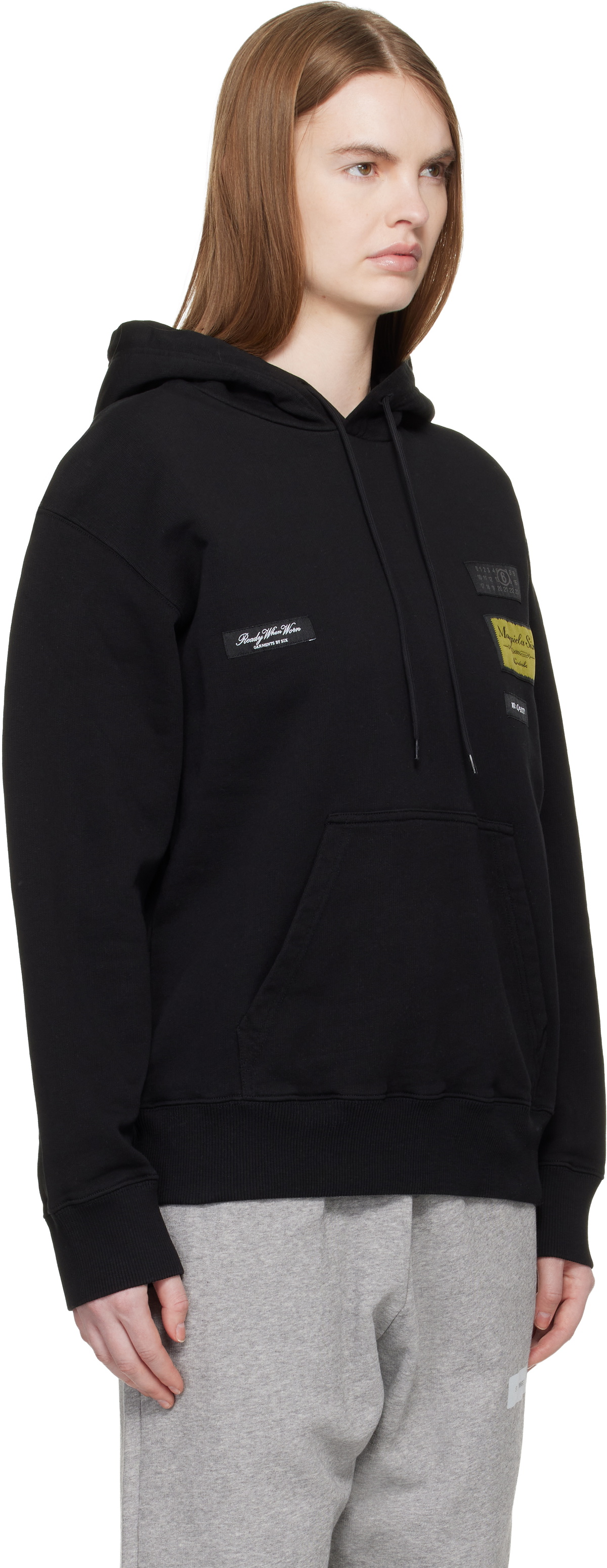 MM6 Maison Margiela Black Cotton Hoodie