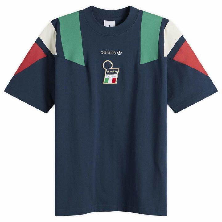 Photo: Adidas Men's FIGC EQT T-Shirt in Crew Navy