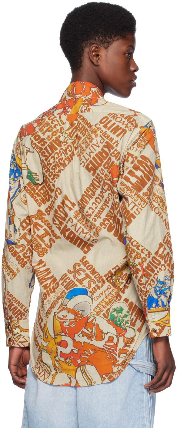 ERL Brown Printed Shirt