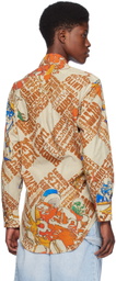 ERL Brown Printed Shirt
