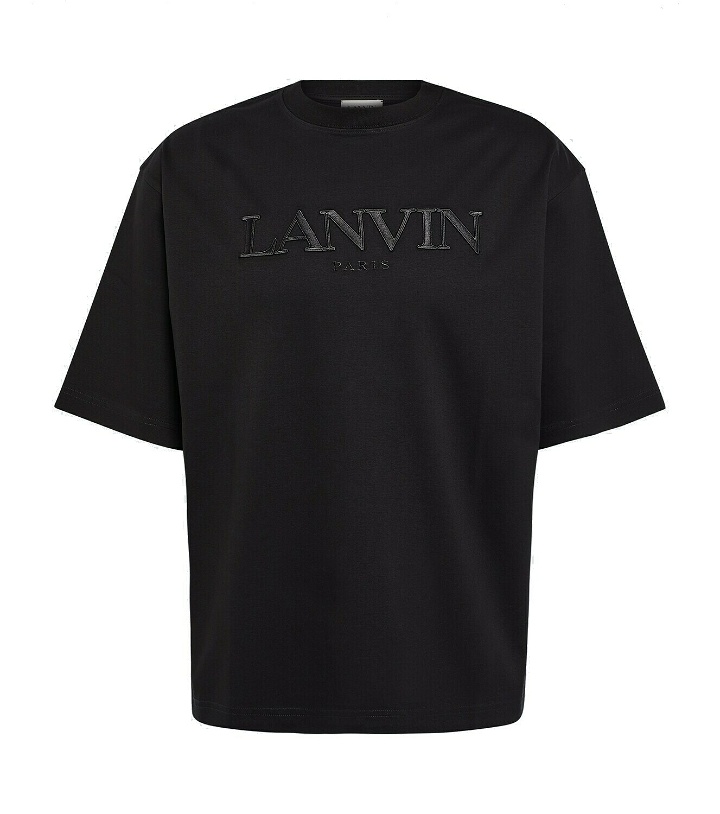 Photo: Lanvin Logo embroidered cotton T-shirt