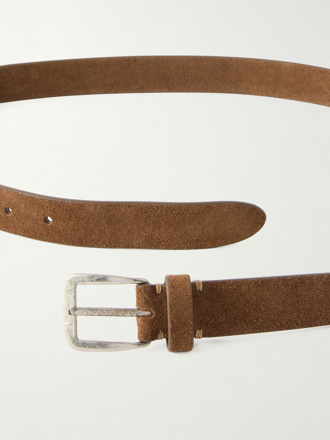 Massimo Alba - 2.5 cm Budapest Suede Belt - Brown