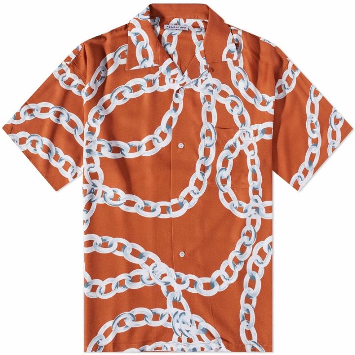 Photo: Flagstuff Men's Chain Vacation Shirt in Orange