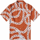 Flagstuff Men's Chain Vacation Shirt in Orange