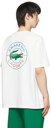 Awake NY White Lacoste Edition Cotton T-Shirt