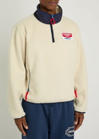 Cherry Los Angeles Racing Logo-appliquéd Half-zip Fleece Cream