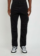 C.P. Company Lens Stretch-cotton Cargo Trousers Black