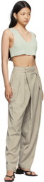 LOW CLASSIC SSENSE Exclusive Beige Wide Tuck Trousers