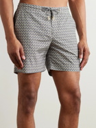 Orlebar Brown - Bulldog Slim-Fit Mid-Length Printed Recycled Swim Shorts - Gray