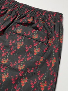 Orlebar Brown - Devlin Straight-Leg Printed Cotton-Poplin Drawstring Shorts - Black