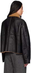 KASSL Editions Black Reversible Shearling Jacket