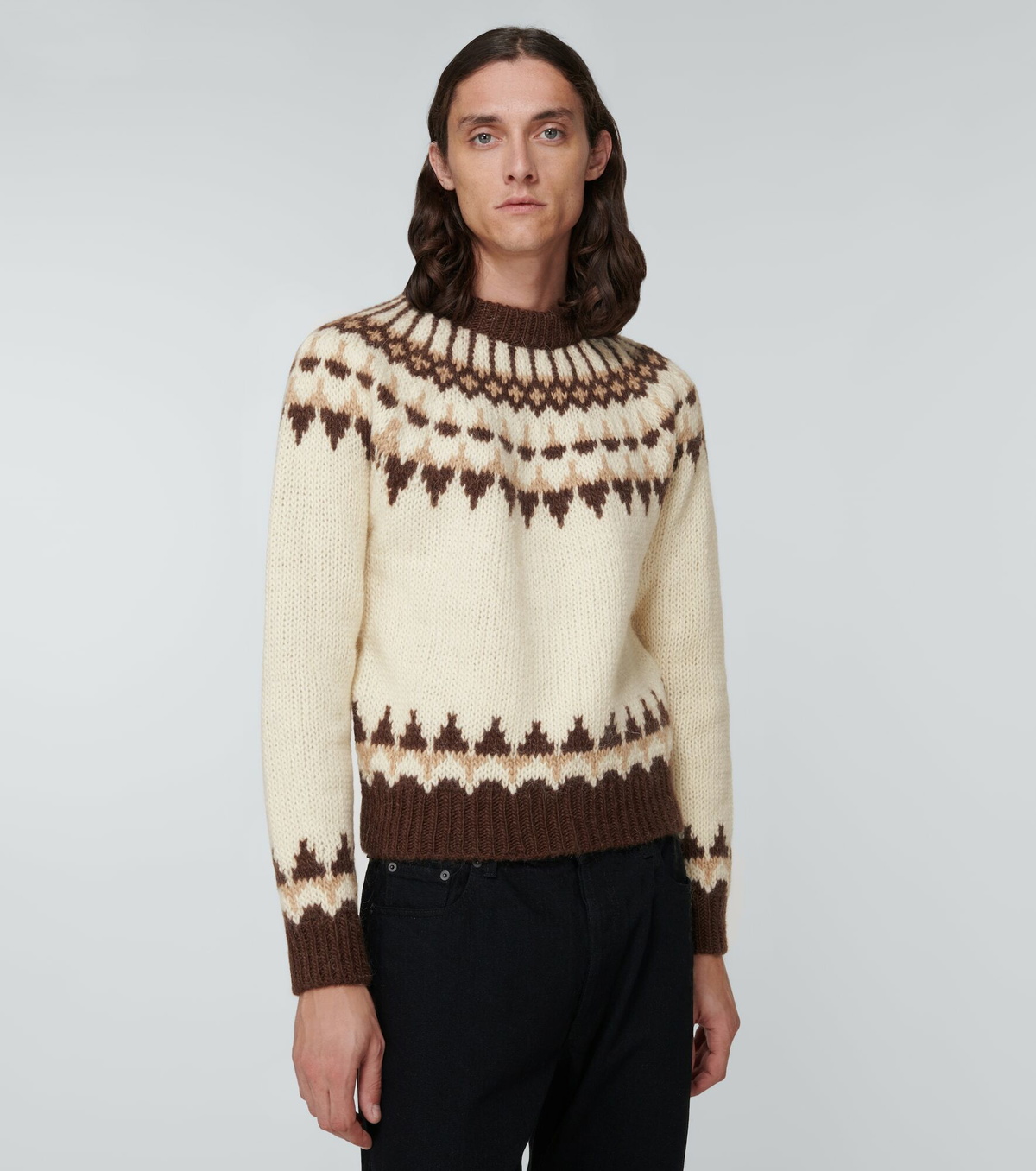 Saint Laurent - Jacquard wool-blend sweater Saint Laurent