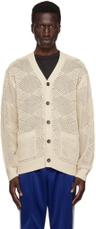 BEAMS PLUS Beige Open Knit Cardigan