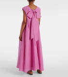 'S Max Mara Piega ramie and cotton pleated maxi dress