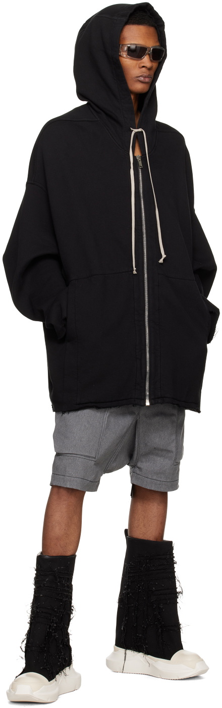 Rick Owens DRKSHDW Black Slashed Fogachine Sneakers Rick