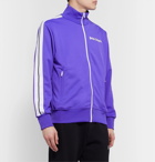 Palm Angels - Striped Logo-Print Tech-Jersey Track Jacket - Purple