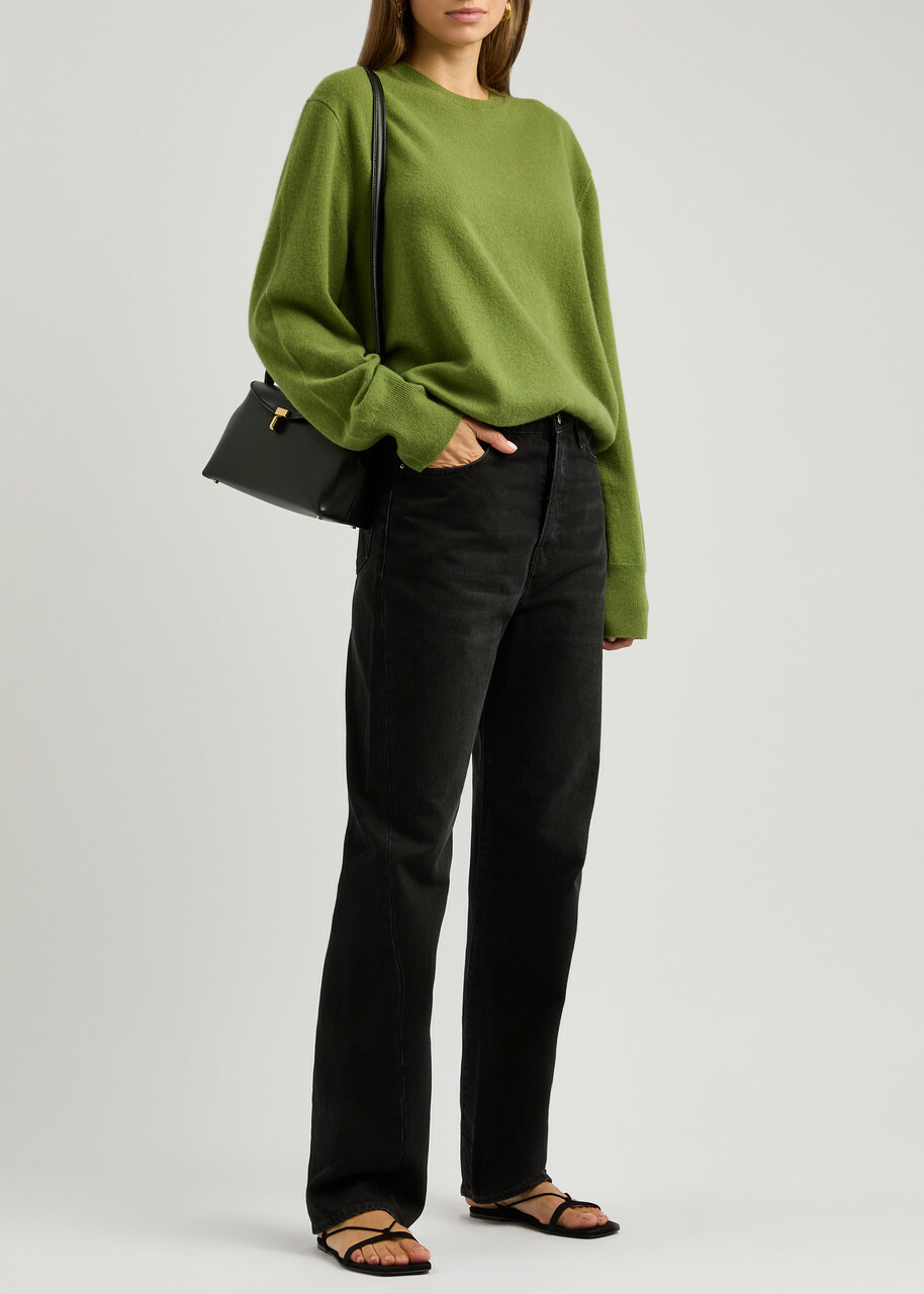 Toteme Twisted Seam Straight-leg Full Length Jeans Black