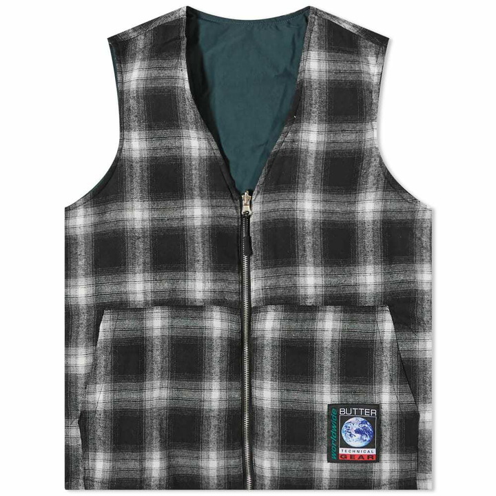 Photo: Butter Goods Shadow Plaid Reversible Vest