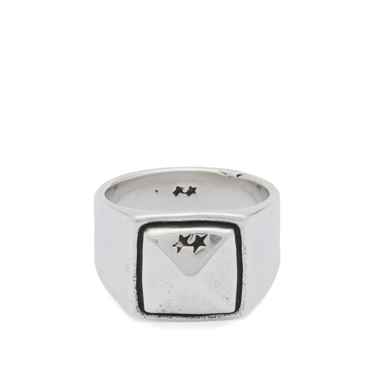TwoJeys Studded Signet Ring in Silver