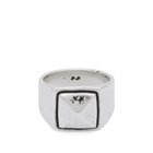 TwoJeys Studded Signet Ring in Silver
