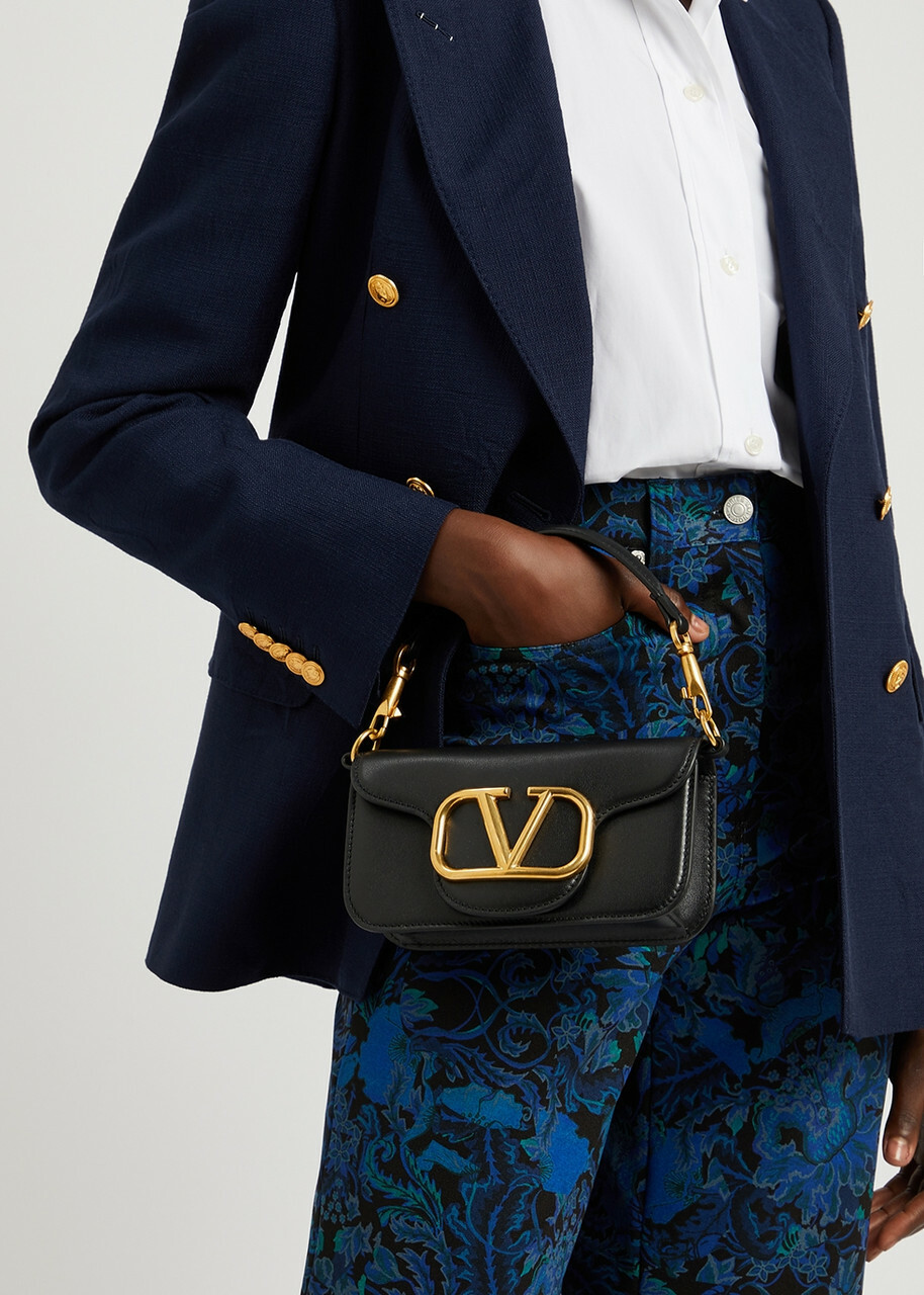 Valentino Garavani Locò Small Leather Shoulder bag - Black