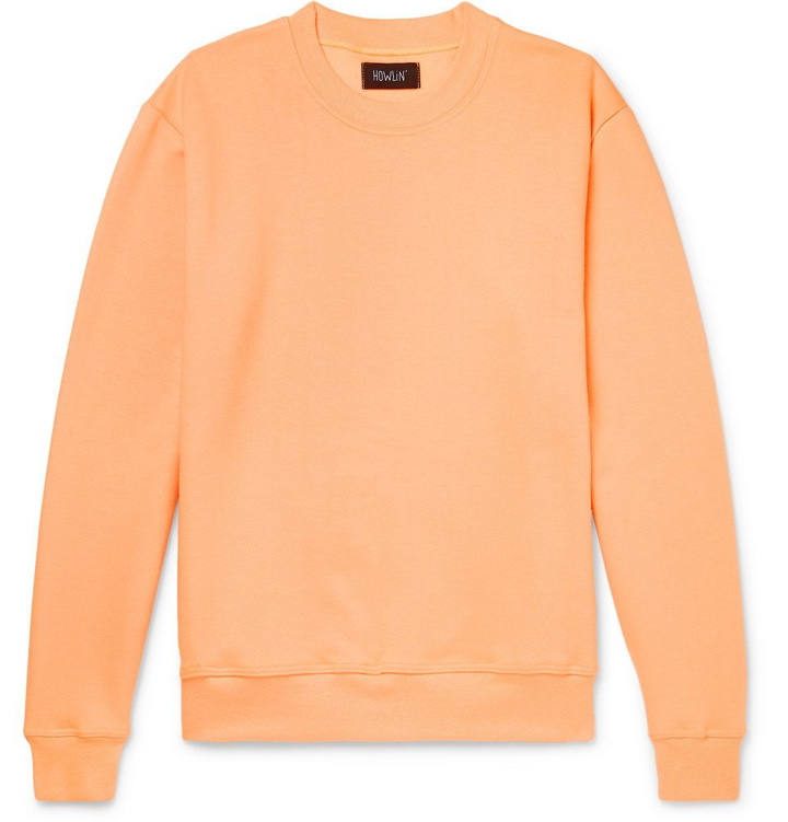 Photo: Howlin' - Fleece-Back Cotton-Jersey Sweatshirt - Orange