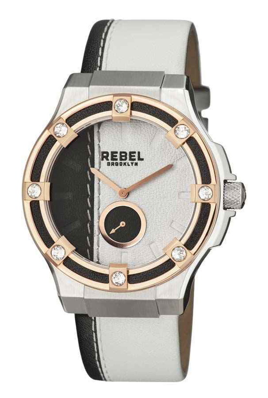 Photo: Rebel Flatbush Black and White Dial Ladies Watch RB119-5021