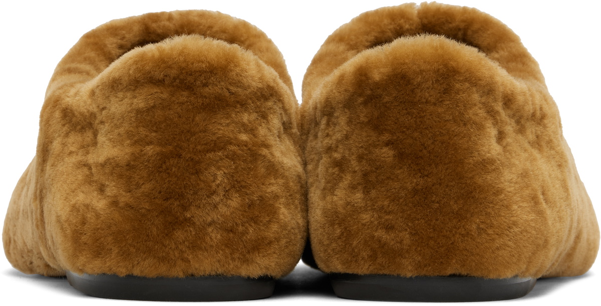 Dries Van Noten Tan Shearling Slippers