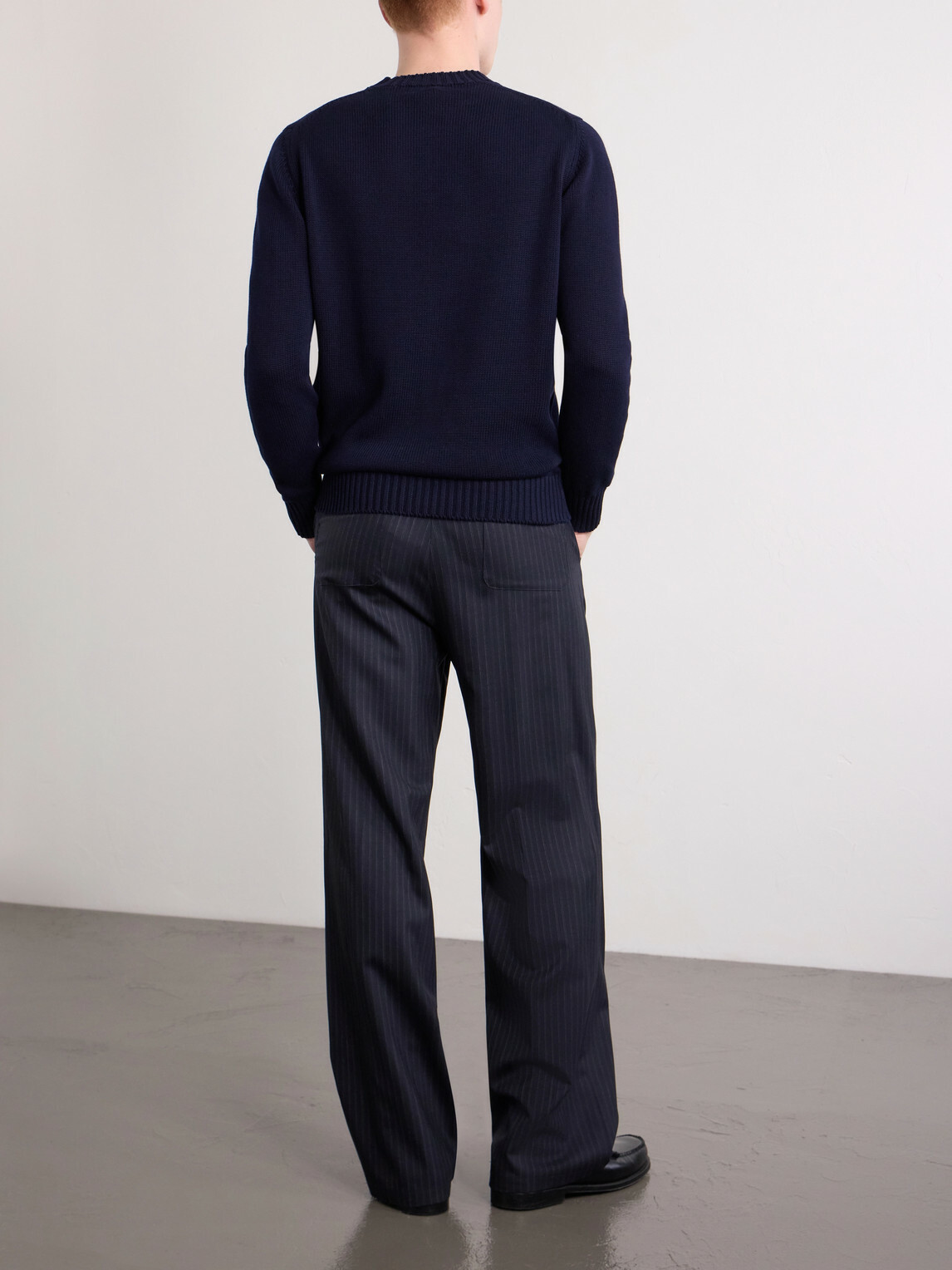 William Lockie - Knitted Cotton Sweater - Blue