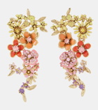 Oscar de la Renta Flower Garden enamel earrings