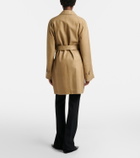 The Row Amaya belted leather car coat