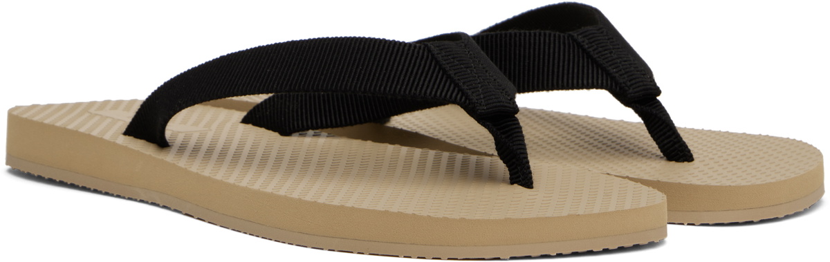The Row Beige & Black Dune Classic Flip-Flops The Row