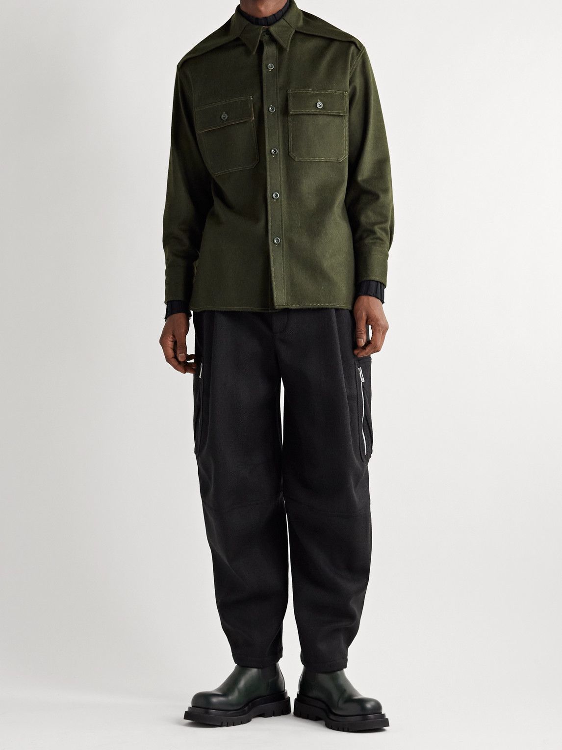 Maison Margiela - Wool Shirt - Green Maison Margiela