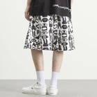 Comme des Garçons Black Men's Cotton Pagowski Shorts in White/Black