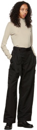 DEVEAUX NEW YORK Black Cinch Belt Trousers