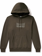 thisisneverthat - Logo-Print Cotton-Blend Jersey Hoodie - Brown