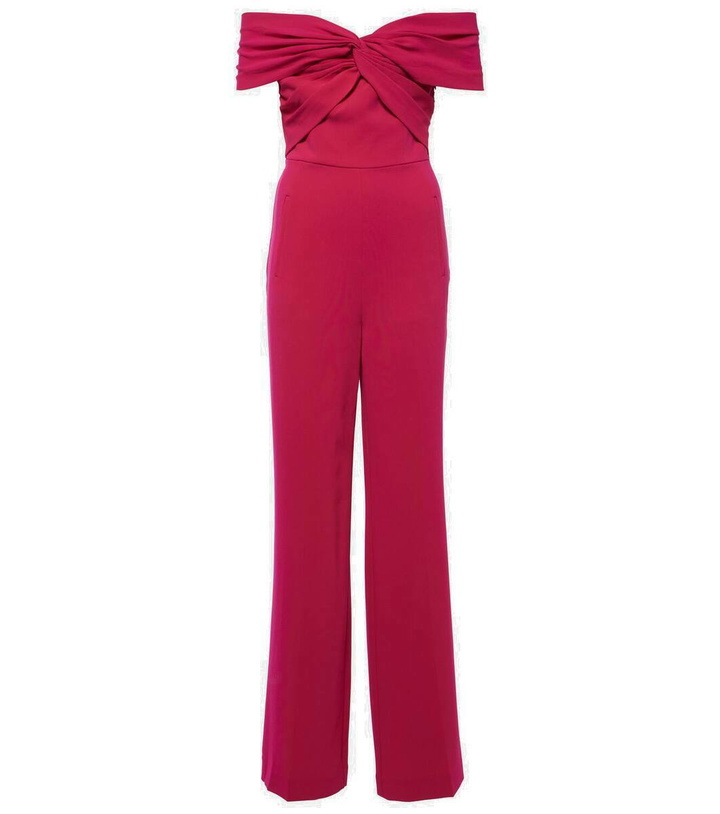 Photo: Roland Mouret Gathered cady wide-leg jumpsuit