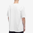 Comme des Garçons SHIRT Men's x Lacoste Large Croc Logo T-Shirt in White/Gold