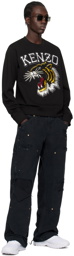 Kenzo Black Kenzo Paris Tiger Varsity Sweatshirt