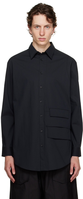 Photo: Y-3 Black Paneled Shirt