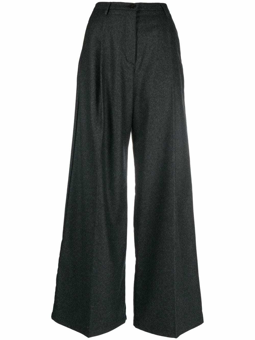 Photo: FORTE FORTE - Wool Cloth Wide Leg Trousers